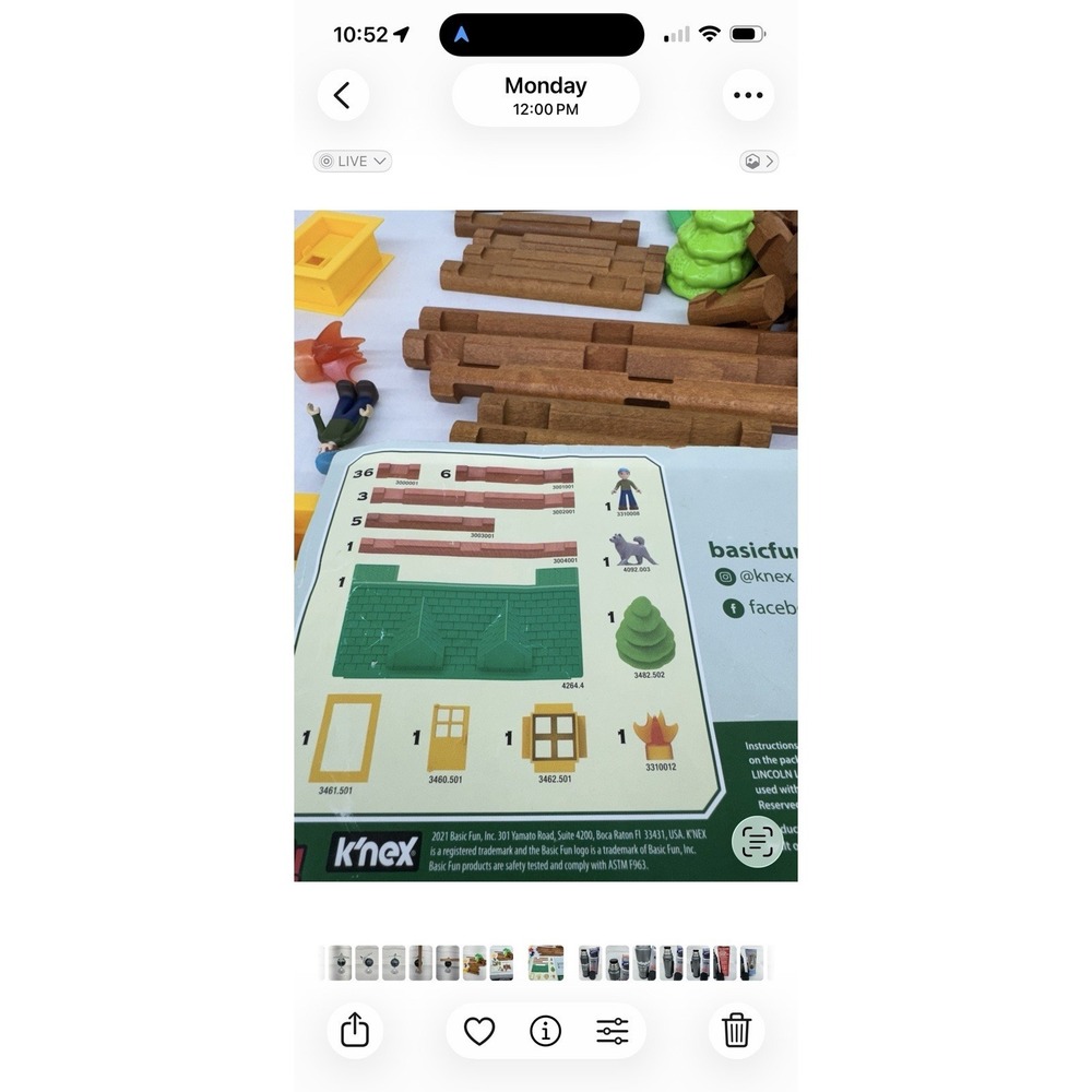 2020 Lincoln Logs - On The Trail Building Set - 58 Pieces Real Wood Logs K'Nex